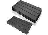 Jiubiaz Piastrelle Per Patio Piastrelle In Legno Piastrelle Wpc 18 Plastica 3M² Giardino 60X30Cm Pavimento A Click Con Drenaggio Grigio Antracite