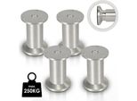 Jiubiaz 4X Piedini Per Mobili Piedini In Alluminio Diametro 40 Mm Altezza 120 Mm Nero Altezza Regolabile