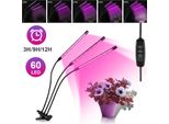 Jiubiaz Lampada Per Piante Led A Spettro Completo 60 Led 3 Teste Lampada Per Piante Lampada Di Crescita Per Piante, 10 Livelli Di Regolazione Luce Di Crescita Led Per Piante Da Interno, Giardinaggio, Serra