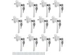 Swanew Maniglia Della Finestra Serratura Della Finestra Maniglia Della Porta Del Balcone Design Alluminio Bloccabile Bianco Con Chiave Uguale Maniglia 12X