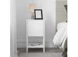 Decortie Ema Comodino Moderno Mobili Per La Camera Da Letto Bianco 30 X 30 X 54,8 Cm