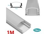 Tolletour 10X1M Led Profilo In Alluminio Striscia Led Modelli Di Binari Interni In Alluminio, A U