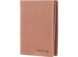 Greenland Nature Pelle Caso Di Identificazione Passport / Document Case Flamingo Rosa Salmone