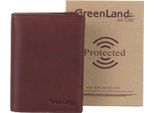 Greenland Nature Pelle Caso Di Identificazione Passport / Document Case Bordeaux