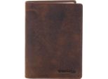 Greenland Nature Pelle Caso Di Identificazione Montenegro Passport / Document Case Brown Marrone