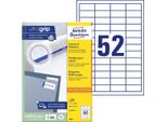 Etichette Universali Ultragrip 48X21 Mm Pu=5X5,200 Etichette / 100 Fogli Bianco