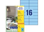 Avery Etichette Universali Zweckform, 105 X 37 Mm, Blu