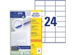 Etichette Universali Ultragrip 70X36 Mm Pu=5X2.400 Etichette / 100 Fogli Bianco
