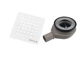 Polysan Flexia - Sifone Per Bagno Geberit, Diametro 90 Mm, DN40, Tappo Bianco 17741