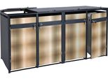 Contenitore Per 4 Cassonetti HWC-J82, Cassonetto Estraibile, Metallo 100Kg, Antracite ~ Oro