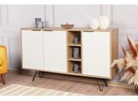 Skye Decor, Clara Console - Rovere, Bianco, Mobili Da Soggiorno, Rovere, 142 X 83 X 35,6 Cm