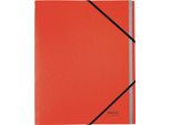 Leitz 3915-00-25 3915 Cartella Organizer Recycle - A4, 12 Scomparti, Cartone (Rc), Neutrale Dal Punto Di Vista Climatico, Rosso