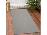 Tappeto In Sisal A Trama Piatta Per Interni Ed Esterni Unidesign In Grigio Dimensioni - 80 X 150 Cm