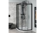 Sigma Simply Black Cabina Doccia Quadrante 900X900Mm, R550, Vetro Trasparente