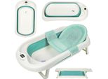 Yakimz Bagnetto Con Piedini Bagnetto Pieghevole Verde 3 In 1 Con Tazza Shampoo