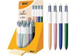 Bic Biro Retrattile 4 Colori Stile Legno Confezione Da 30 Pezzi
