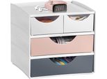 Cep 1032111681 Cep Mycube Mineral Mini Cassettiera, 4 Cassetti, Rosa Cipria