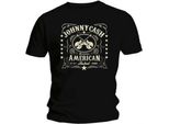 Johnny Cash - Maglietta "American Rebel"" Per Uomo/Donna Unisex RO1986 (S) (Nero)"