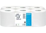 Papernet Mini, Cellulosa 2-Lg, 140M, Ø Rotolo 19,50Cm, 459 Fogli Speciale Bianco Micro Eco | Confezione (12 Pezzi)