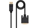 Nanocable 10.15.4501 - Cavo Convertitore Da Displayport A Dvi, Displayport/Spina - Dvi/Spina, Nero, 1 M