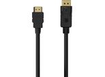 Cavo Convertitore Aisens A125-0550/ Displayport Maschio - Hdmi Maschio/ Fino A 5W/ 2300Mbps/ 50 Cm/ Nero