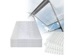 Tolletour Lastre A Doppia Parete 14 Pezzi Lastre A Doppia Parete Lastre Per Serre Lastre A Doppia Parete Antiurto Resistenti Ai Raggi Uv 121X60,5 Cm Policarbonato Trasparente