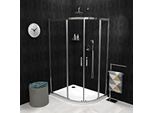 Gelco Sigma - Cabina Doccia Simply Quattro Pezzi 1200X900 Mm, Vetro Rivestito, Alluminio Lucido/Vetro Chiaro GS1290