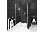 Gelco Sigma - Porta Doccia Simply 1400 Mm, Vetro Rivestito, Alluminio Lucido/Vetro Chiaro GS1114