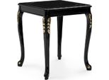 Casa Padrino Tavolino Barocco Nero/Oro - Tavolino Quadrato In Legno Massiccio In Stile Barocco - Mobili Da Salotto In Stile Barocco - Mobili Barocchi - Nobile E Magnifico