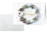 Sigel DS089 25 Sigel Weihnachtskarten Christmas Wreath Din A6