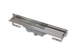 Alcadrain APZ1004 Flexibleduschrinne Mit Rand FüR Den Perforierten Rost Und Mit Einstellbarem Kragen Zur Wand, Abfluss Senkrecht 750 Mm