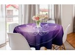 Abakuhaus Galaxy Mandala Tovaglia Rotonda, Lotus Flower Room, Tovaglia Circolare Per Sala Da Pranzo Decorazione Cucina, 150 Cm, Viola Scuro Viola