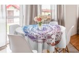 Abakuhaus Galaxy Mandala Tovaglia Rotonda, Luna E Pianeti, Tovaglia Circolare Per Sala Da Pranzo, Decorazione Per Cucina, 150 Cm, Multicolore
