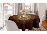 Abakuhaus Tovaglia Rotonda Mandala, Cultura Spirituale, Tovaglia Circolare Per Sala Da Pranzo, Decorazione Per Cucina, 150 Cm, Marrone Castagna Giallo