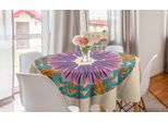 Abakuhaus Tovaglia Rotonda Mandala, Linee A Zig Zag Rotanti, Tovaglia Circolare Per Sala Da Pranzo, Decorazione Cucina, 150 Cm, Multicolore