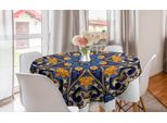 Abakuhaus Tovaglia Rotonda Mandala, Motivo Floreale Mandala, Tovaglia Circolare Per Sala Da Pranzo, Decorazione Cucina, 150 Cm, Blu Arancione Viola