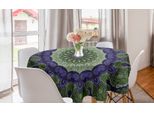 Abakuhaus Tovaglia Rotonda Viola Con Motivo Mandala, Foglie Mandala, Tovaglia Circolare Per Sala Da Pranzo, Decorazione Cucina, 150 Cm, Multicolore