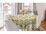Abakuhaus Tovaglia Rotonda Stern-Mandala, Motivo Floreale Classico, Tovaglia Circolare Per Sala Da Pranzo, Decorazione Per Cucina, 150 Cm, Beige Crema