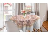 Abakuhaus Tovaglia Rotonda Mandala, Foglie A Stella, Tovaglia Circolare Per Sala Da Pranzo, Decorazione Per Cucina, 150 Cm, Arancione Bruciato