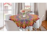 Abakuhaus Tovaglia Rotonda Mandala, Motivo Floreale, Tovaglia Circolare Per Sala Da Pranzo, Decorazione Per Cucina, 150 Cm, Multicolore