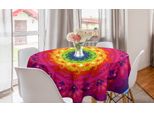 Abakuhaus Tovaglia Rotonda Viola Mandala, Arcobaleno Hippie, Tovaglia Circolare Per Sala Da Pranzo, Decorazione Cucina, 150 Cm, Multicolore
