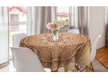 Abakuhaus Tovaglia Rotonda Brown Mandala, Vintage Etnica, Tovaglia Circolare Per Sala Da Pranzo, Decorazione Cucina, 150 Cm, Marrone Zenzero Beige