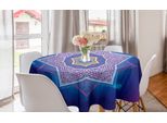 Abakuhaus Tovaglia Rotonda Con Mandala A Stella, Arte Folcloristica Orientale, Tovaglia Circolare Per Decorare La Sala Da Pranzo E La Cucina, 150 Cm, Multicolore