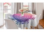 Abakuhaus Galaxy Mandala Tovaglia Rotonda, Elaborata Stanza Luna, Tovaglia Circolare Per Sala Da Pranzo Cucina Decorazione, 150 Cm, Multicolore