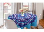 Abakuhaus Tovaglia Rotonda Mandala, Motivo Petals Mediorientale, Tovaglia Circolare Per Sala Da Pranzo, Decorazione Cucina, 150 Cm, Multicolore