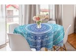 Abakuhaus Tovaglia Rotonda Color Verde Acqua E Lime, Motivo Sfumato, Tovaglia Circolare Per Sala Da Pranzo E Decorazione Della Cucina, 150 Cm, Verde Acqua, Lime E Bianco