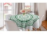 Abakuhaus Tovaglia Rotonda Mandala Verde, Design Vintage Orientale, Tovaglia Circolare Per Sala Da Pranzo E Cucina, 150 Cm, Verde E Bianco
