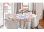 Abakuhaus Tovaglia Rotonda Mandala Arcobaleno, Fiori, Tovaglia Circolare Per Sala Da Pranzo, Decorazione Cucina, 150 Cm, Multicolore
