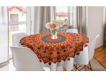 Abakuhaus Tovaglia Rotonda Mandala, Medaglione Culturale Orientale, Tovaglia Circolare Per Sala Da Pranzo, Decorazione Per Cucina, 150 Cm, Multicolore