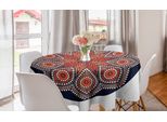 Abakuhaus Tovaglia Rotonda Mandala, Arte Medaglione Boho Orientale, Tovaglia Circolare Per Sala Da Pranzo, Decorazione Cucina, 150 Cm, Blu Notte Scuro
